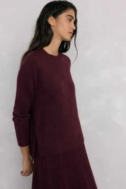 Jersey jaspeado aberturas laterales