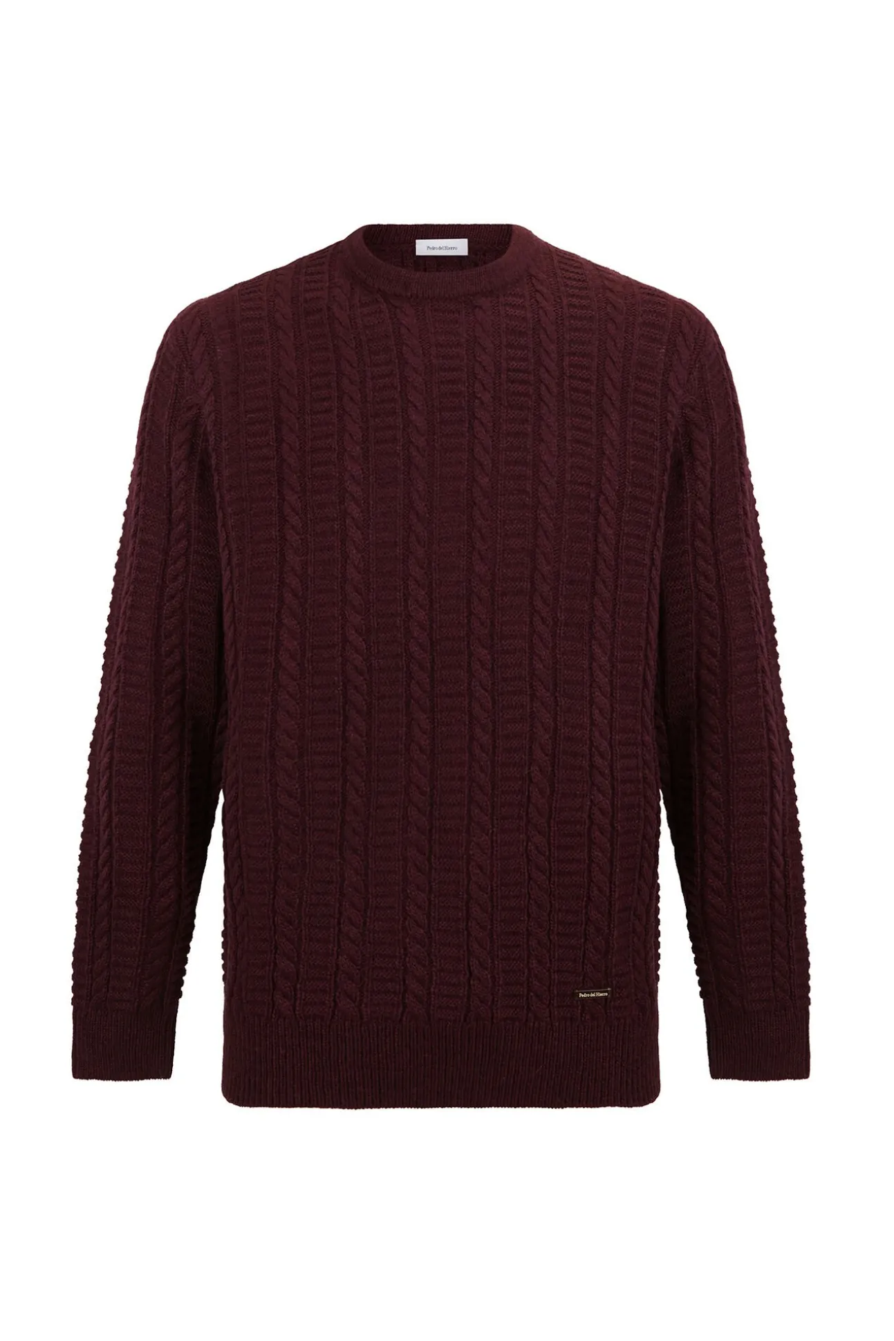 Jersey lana cables cuello redondo