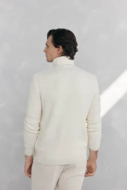 Jersey lana cables cuello alto