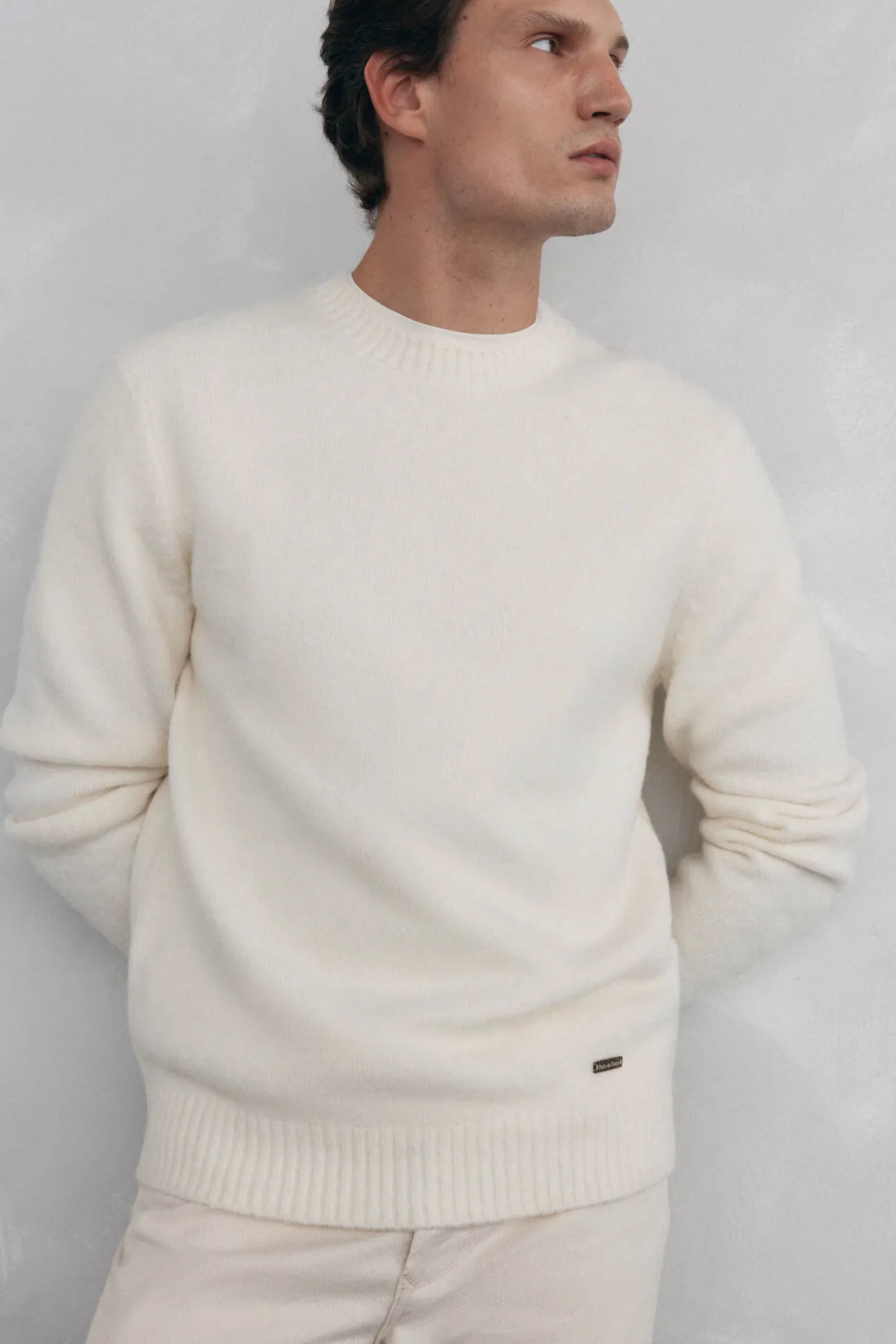 Jersey lana estructura cuello redondo