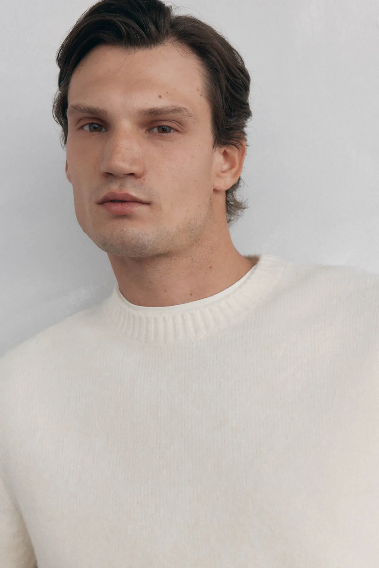 Jersey lana estructura cuello redondo