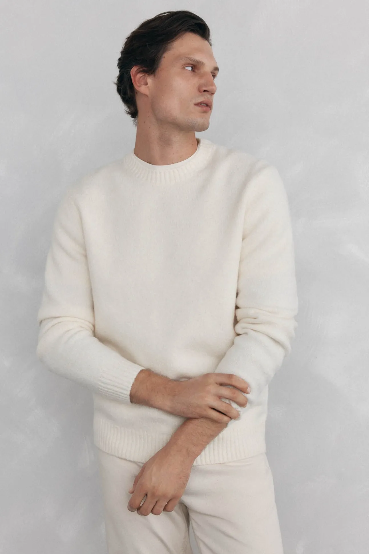 Jersey lana estructura cuello redondo