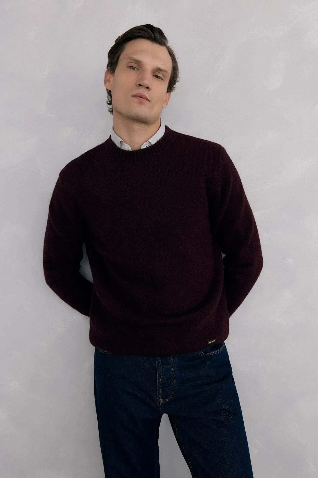 Jersey lana estructura cuello redondo