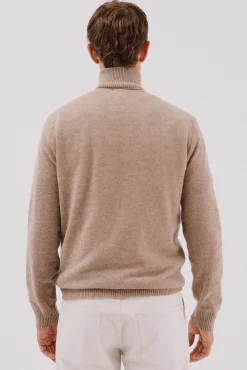 Jersey lana lambswool cuello abierto cremallera