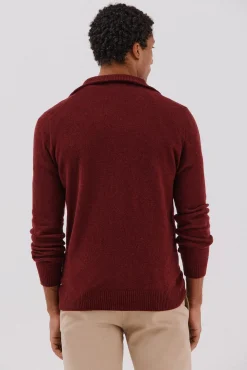 Jersey lana lambswool cuello abierto cremallera