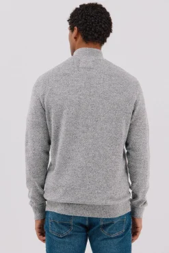 Jersey lana torzal cuello cremallera