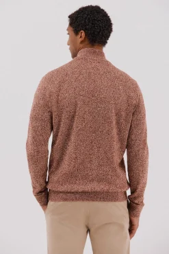 Jersey lana torzal cuello cremallera