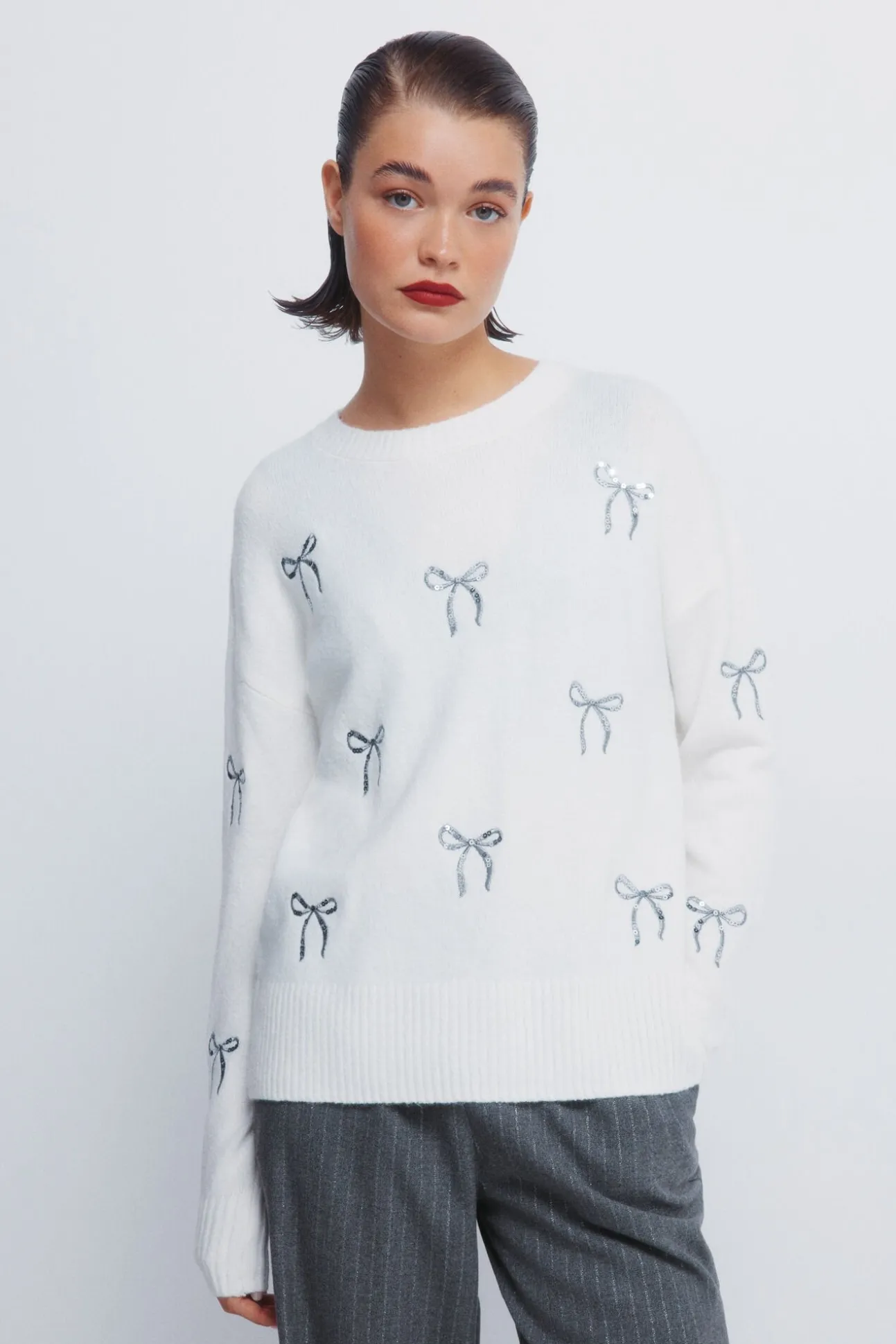Jersey lazos lentejuelas