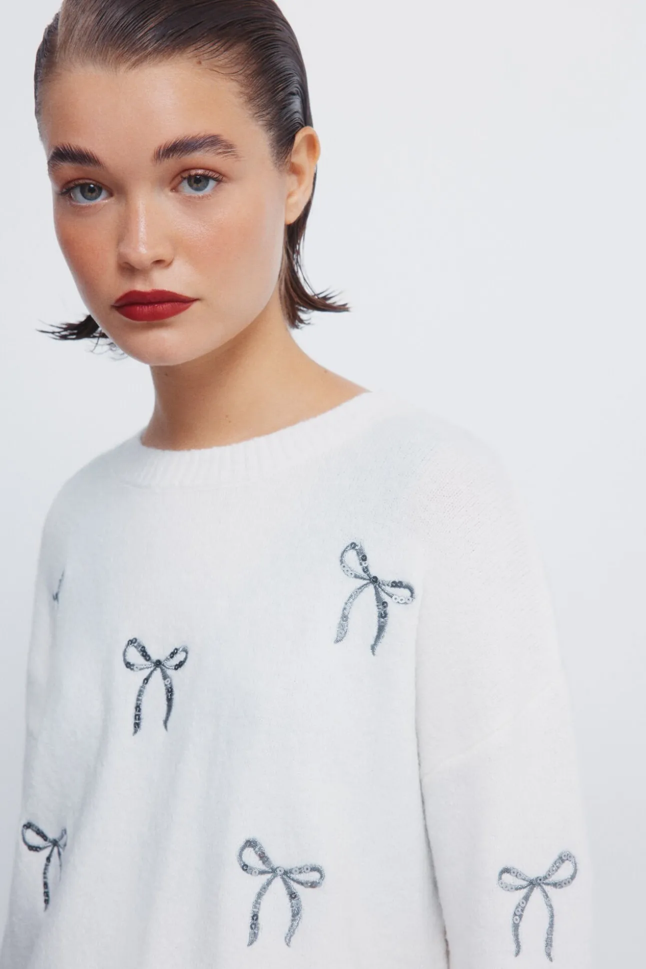 Jersey lazos lentejuelas