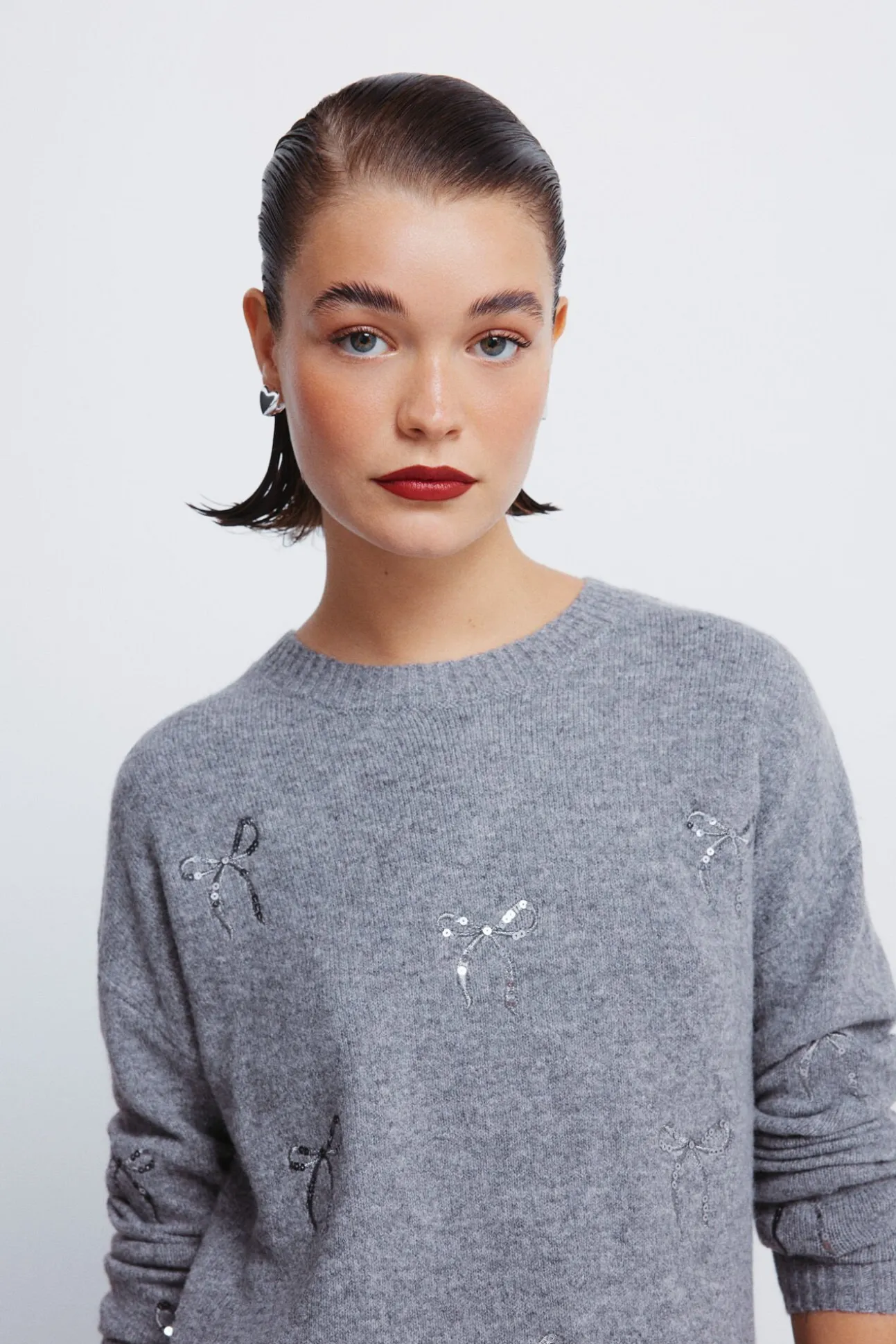 Jersey lazos lentejuelas