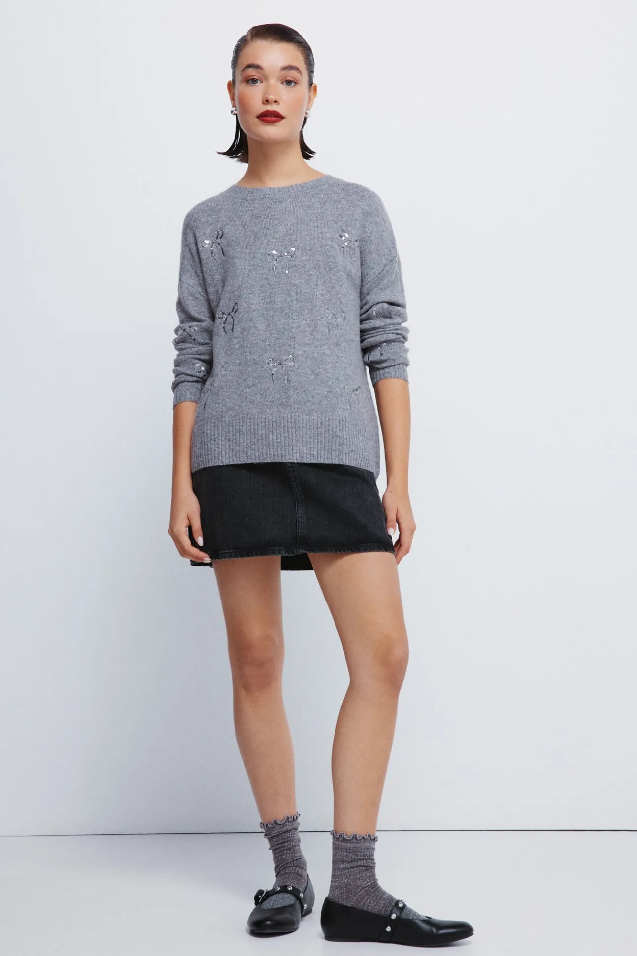 Jersey lazos lentejuelas