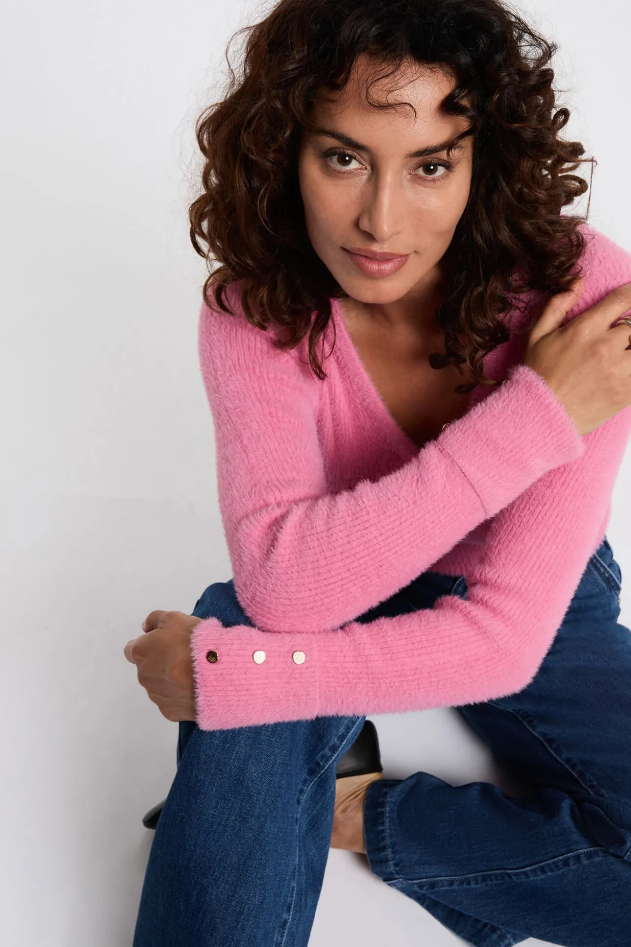 Jersey manga larga punto aterciopelado