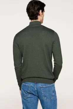 Jersey media cremallera 100% algodón.