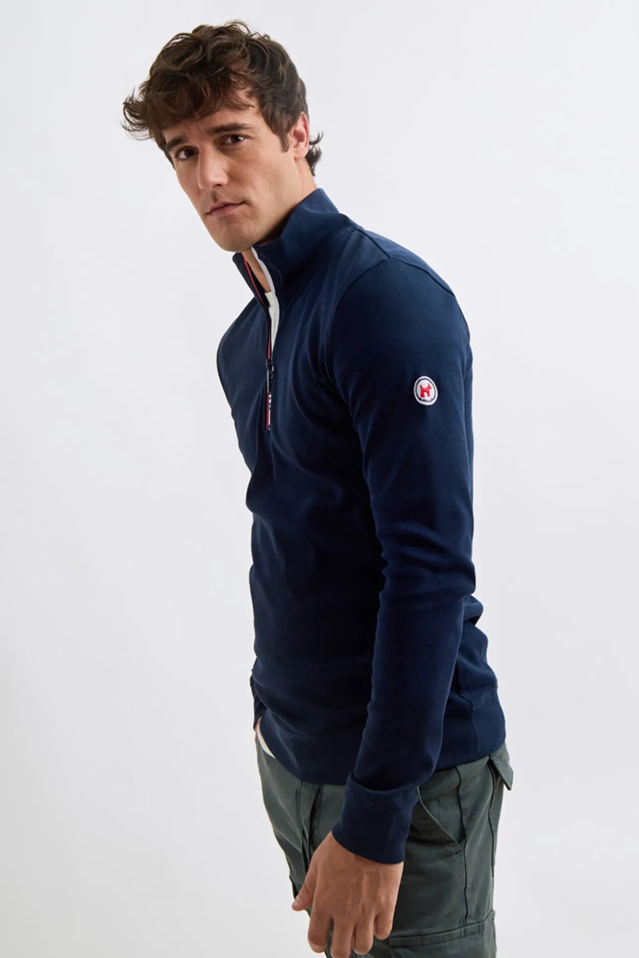 Jersey Media Cremallera Contraste