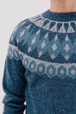 Jersey navideño fantasía lana cuello caja