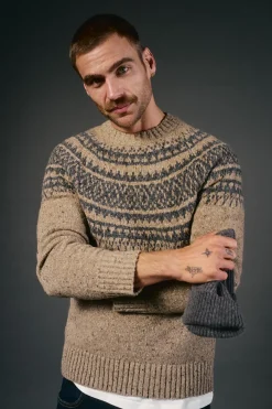 Jersey navideño jacquard cuello caja