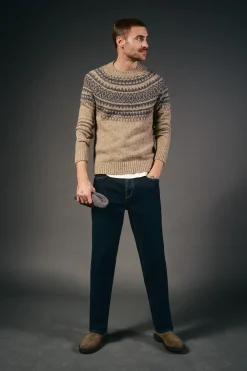 Jersey navideño jacquard cuello caja