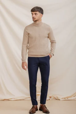 Jersey Nudos Cuello Vuelto