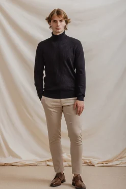 Jersey Nudos Cuello Vuelto