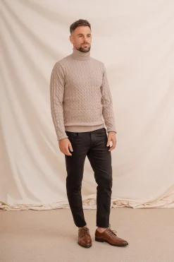 Jersey Nudos Cuello Vuelto