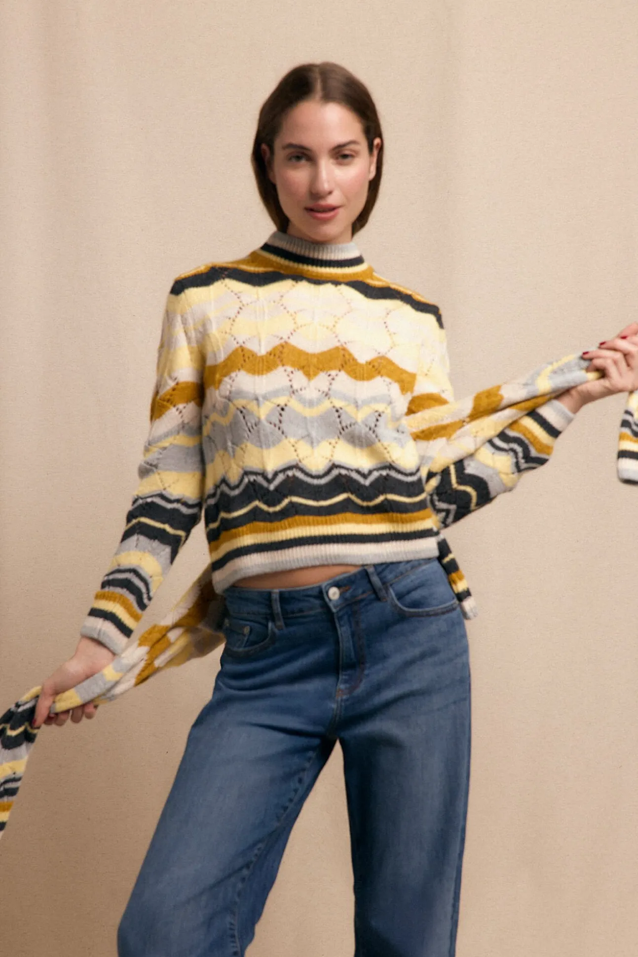 Jersey ondas multicolor