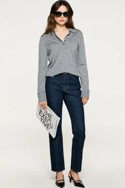 Jersey polo 100% lana merino.