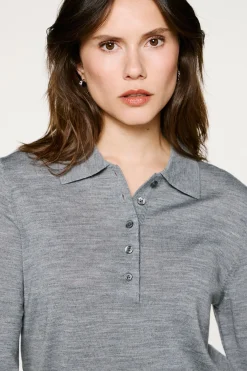 Jersey polo 100% lana merino.