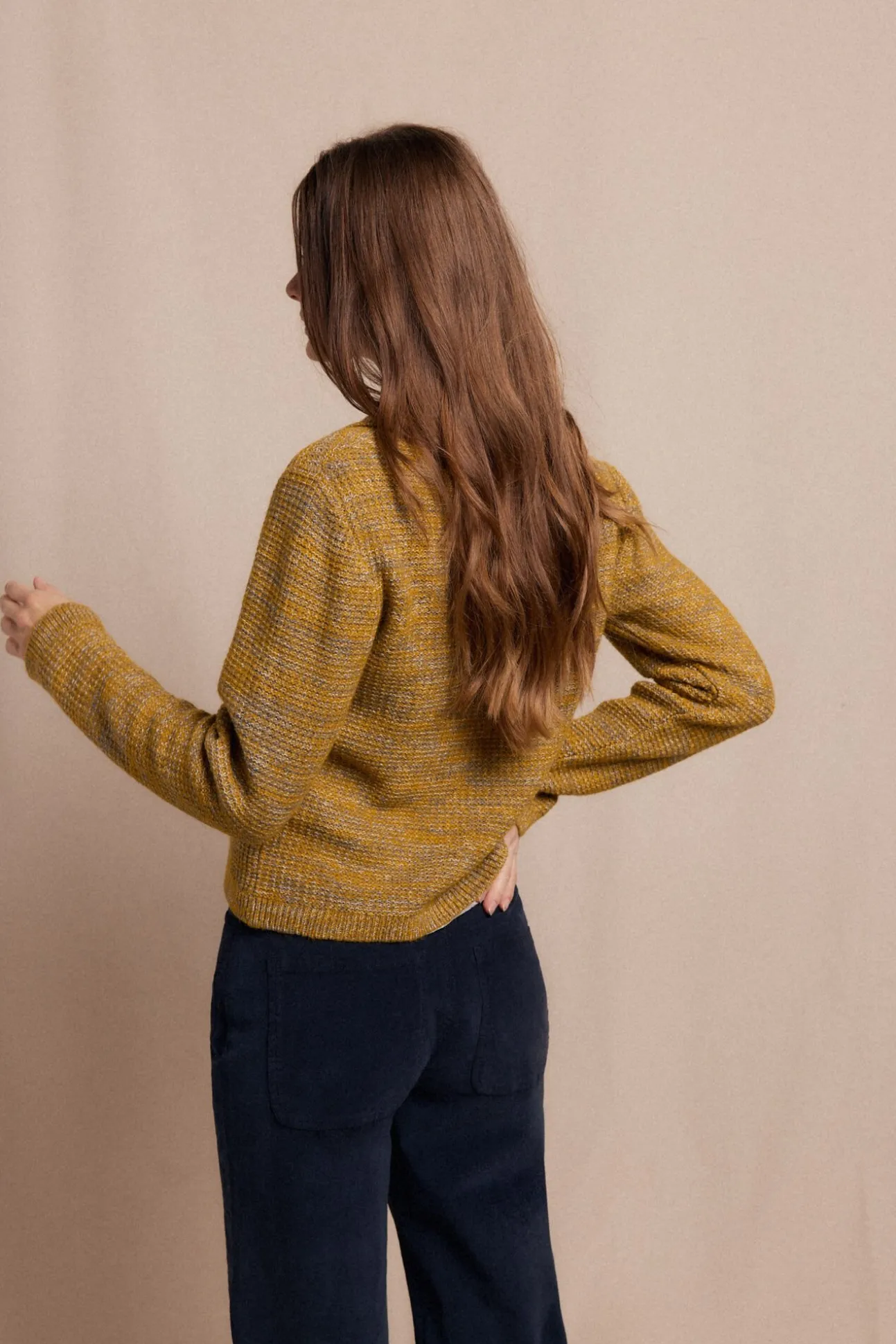 Jersey polo jaspeado