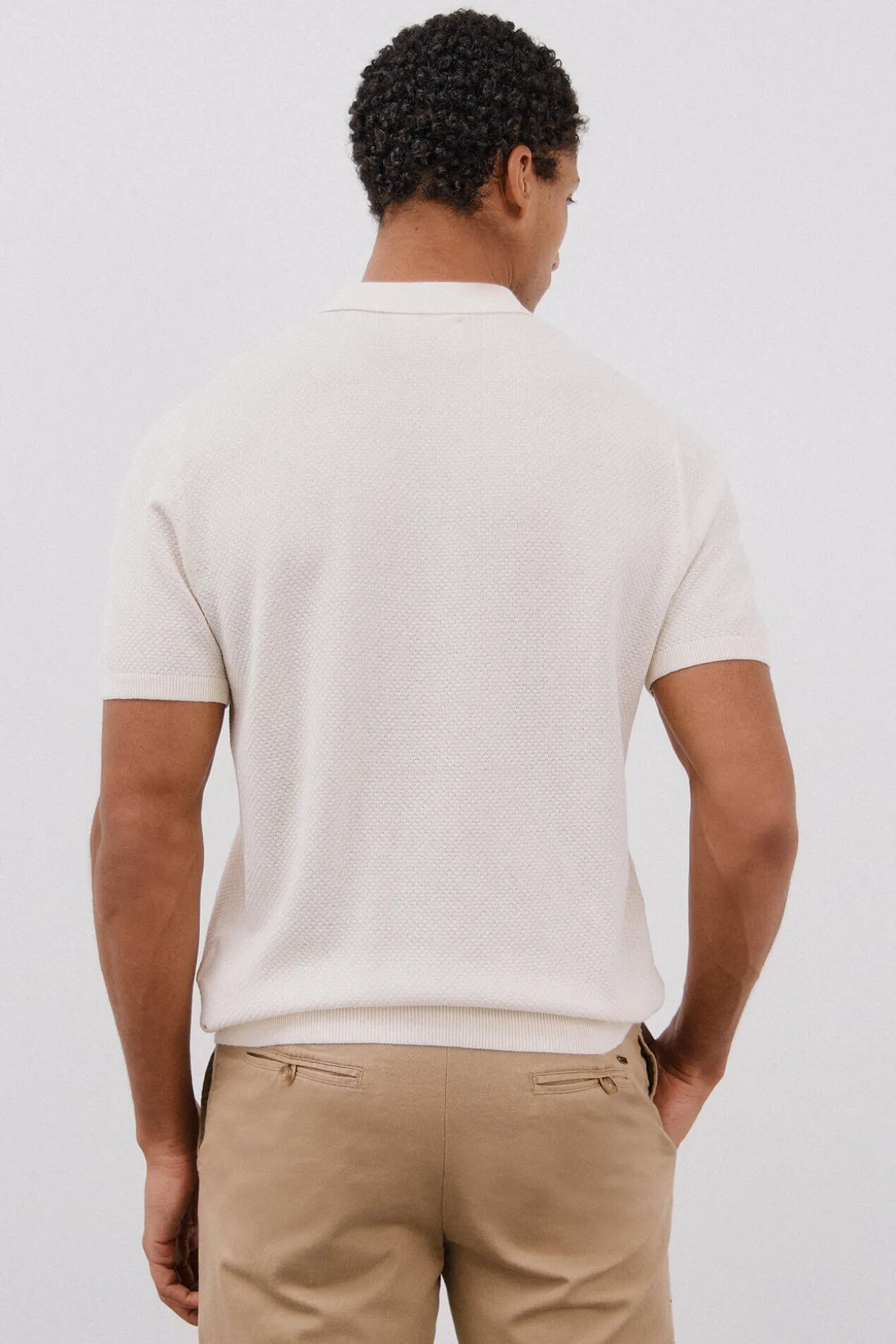 Jersey polo manga corta algodón estructura