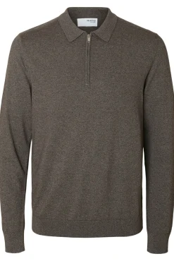 Jersey polo media cremallera 100% algodón.