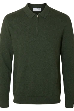 Jersey polo media cremallera 100% algodón.