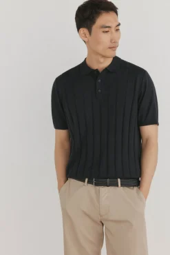 Jersey polo premium manga corta algodón estructura vertical