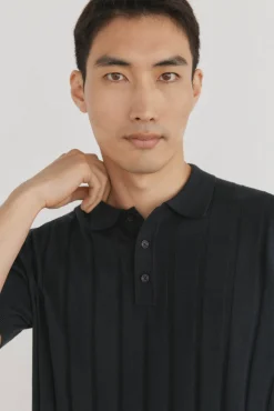 Jersey polo premium manga corta algodón estructura vertical