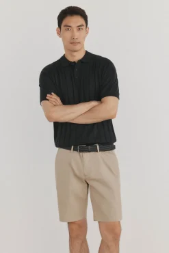 Jersey polo premium manga corta algodón estructura vertical