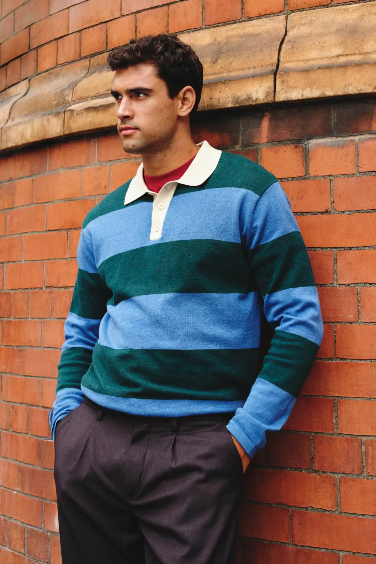 Jersey polo rayas anchas