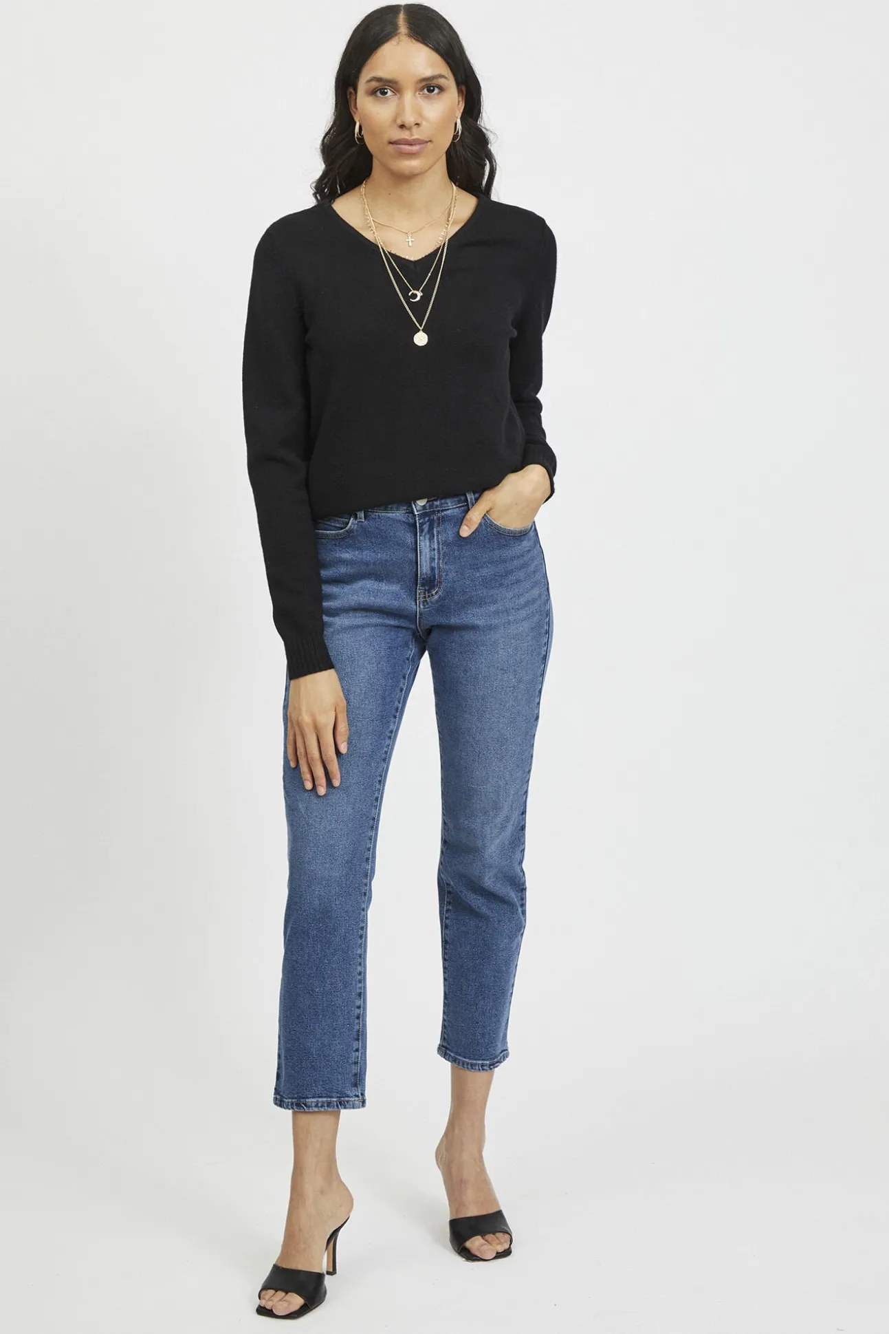 Jersey punto cuello pico