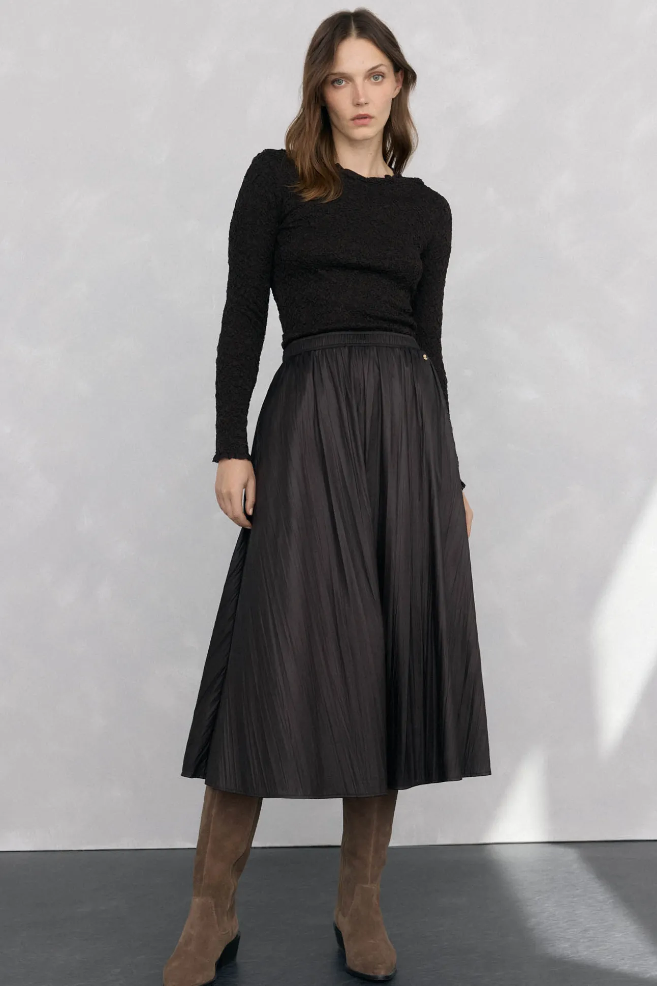 Jersey punto estructura arrugada