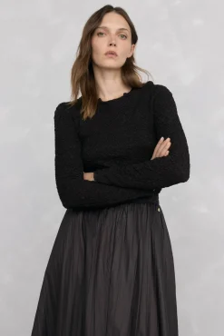 Jersey punto estructura arrugada