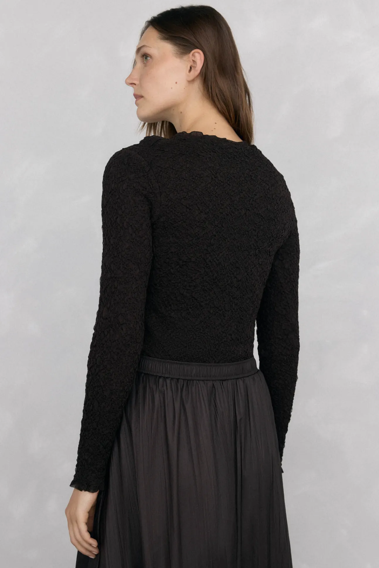 Jersey punto estructura arrugada