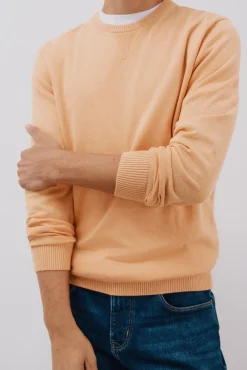 Jersey punto fino algodón cuello redondo