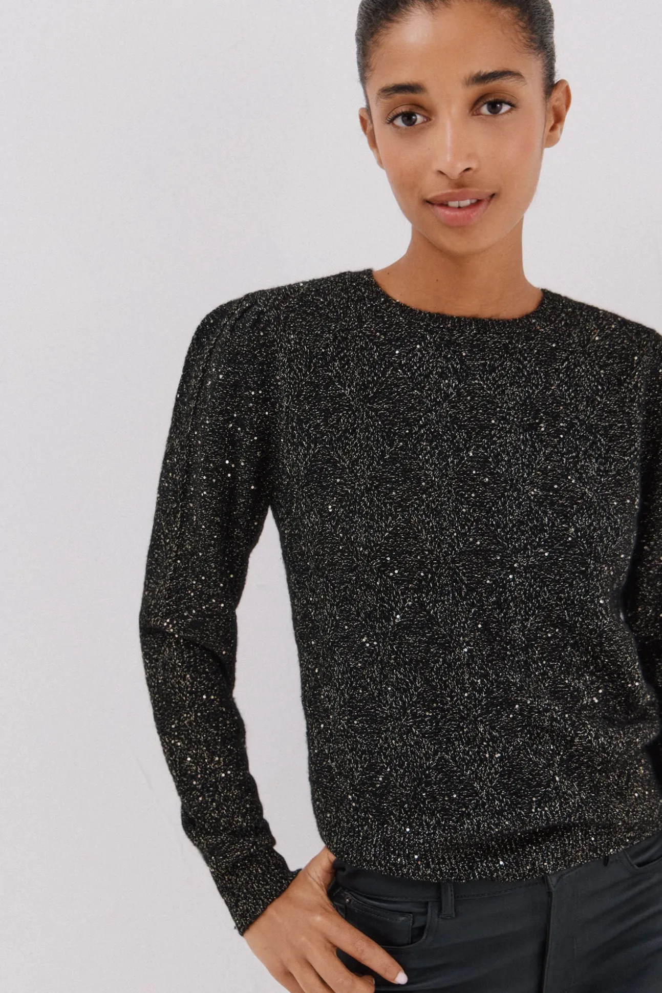Jersey punto lentejuelas
