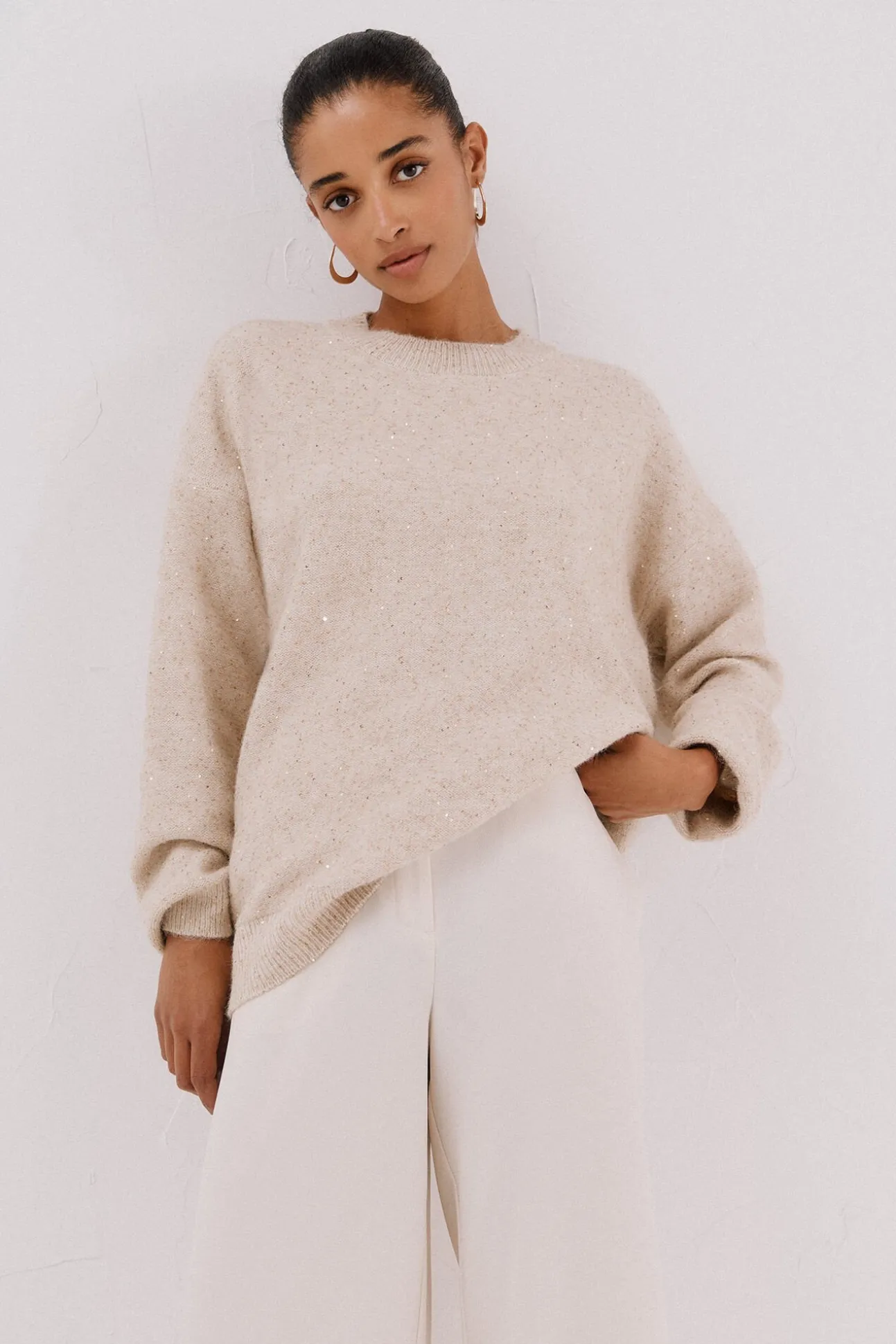 Jersey punto lentejuelas