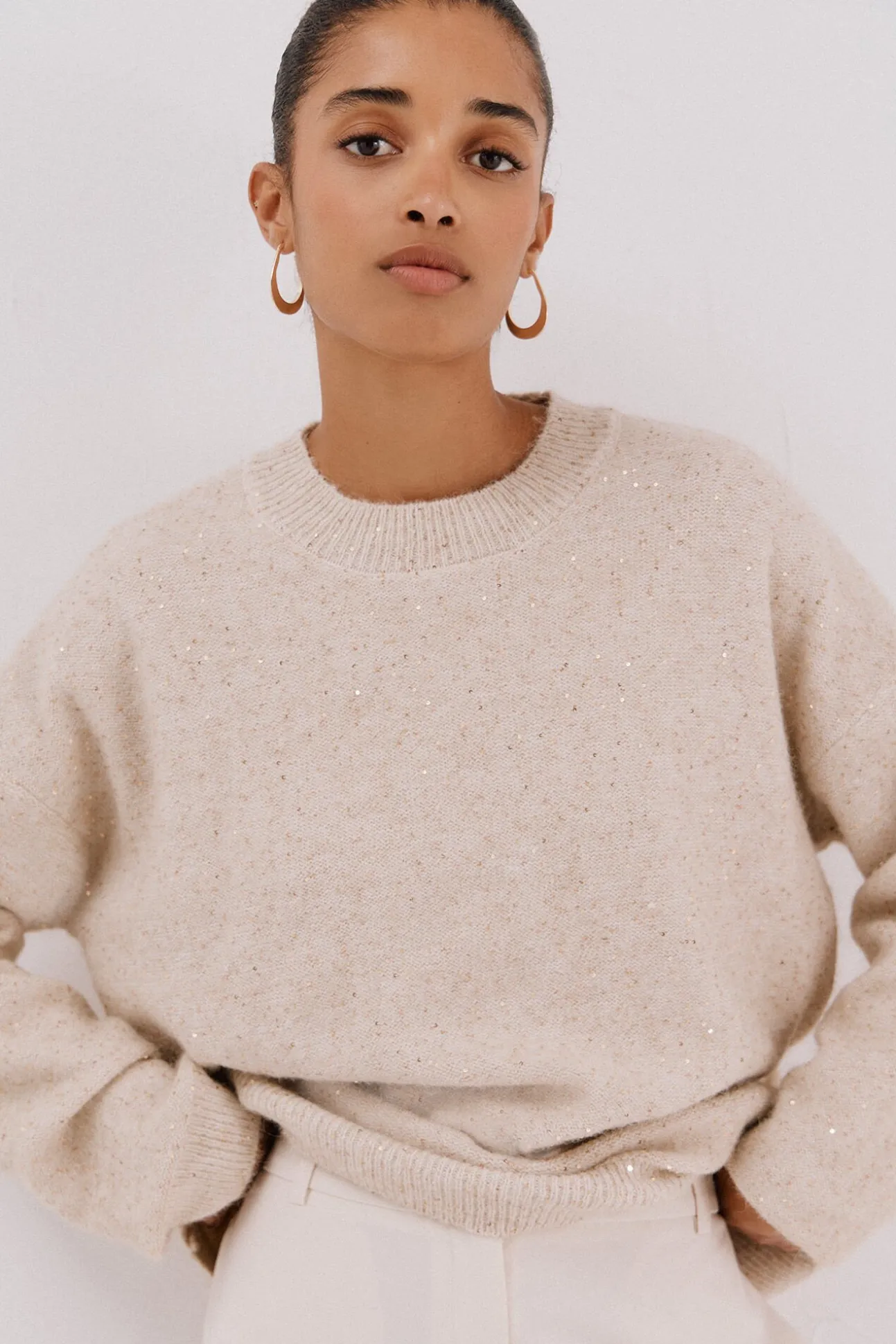 Jersey punto lentejuelas