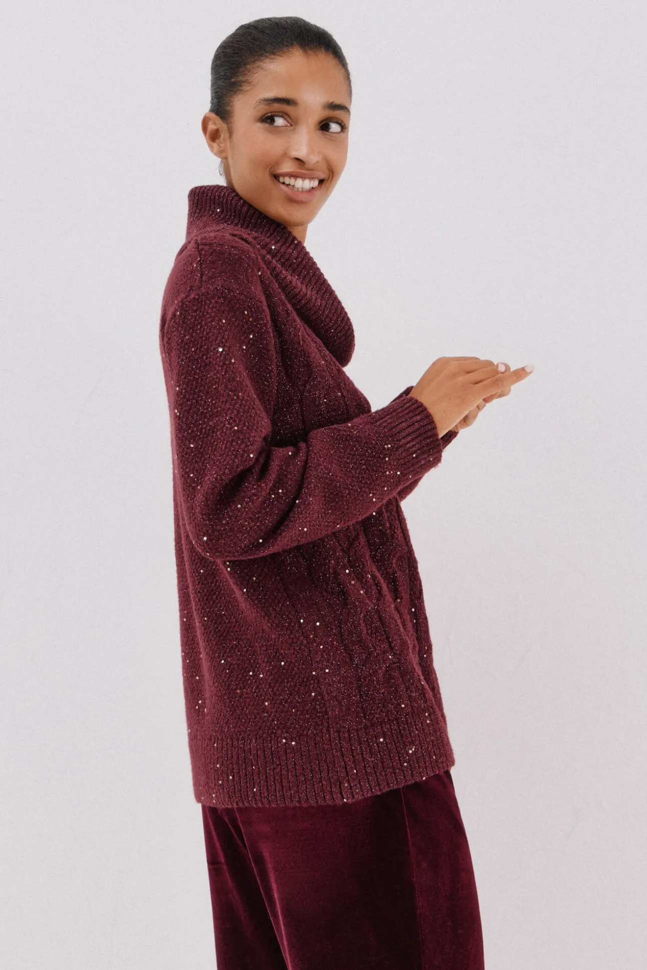 Jersey punto lentejuelas