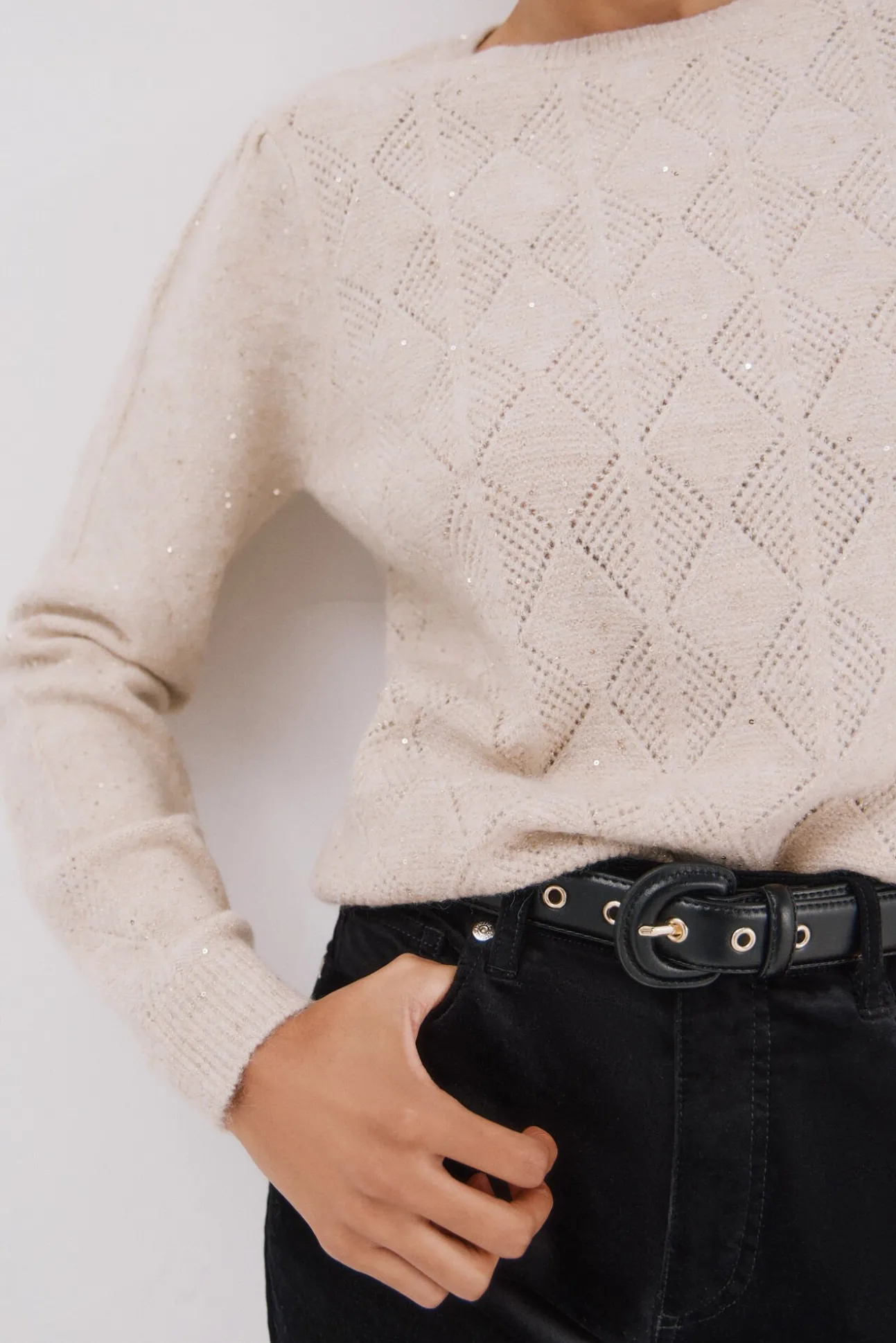 Jersey punto lentejuelas