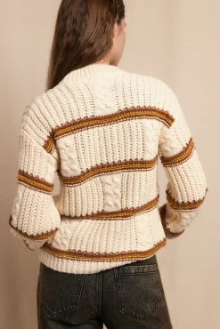 Jersey punto perlado rayas