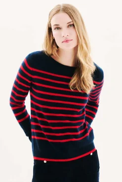 Jersey rayas 100% cachemira