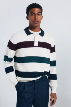 Jersey rayas cuello polo