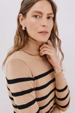 Jersey rayas cuello vuelto