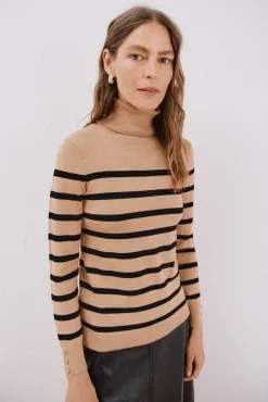 Jersey rayas cuello vuelto